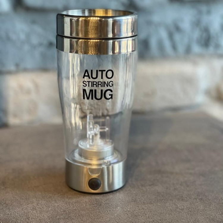 ماگ همزن دار مگنتی با بدنه شفاف مدل Auto Stirring Mug
